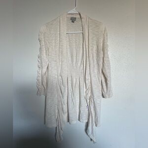 Women’s beige cardigan shawl